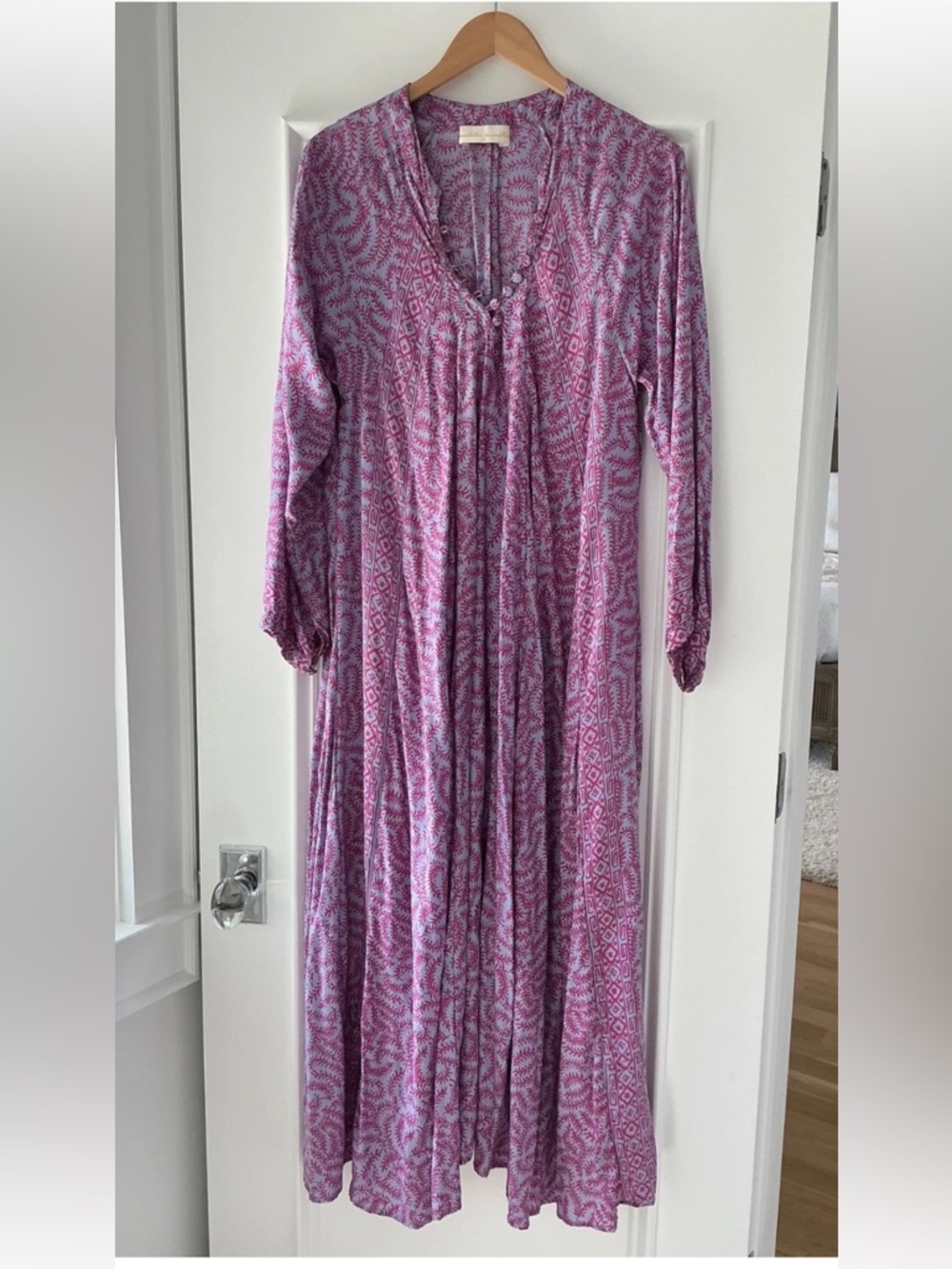 Natalie Martin Fiore Pink Printed Boho Maxi Dress